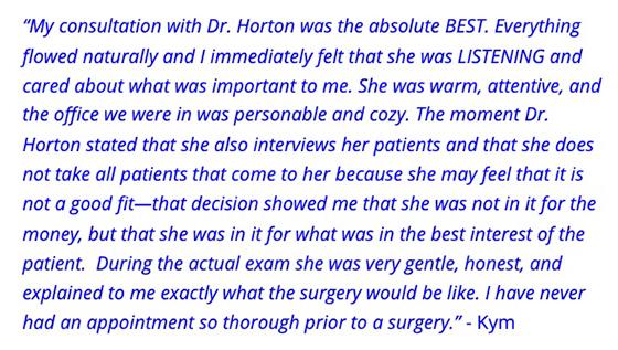 Patient's testimonial