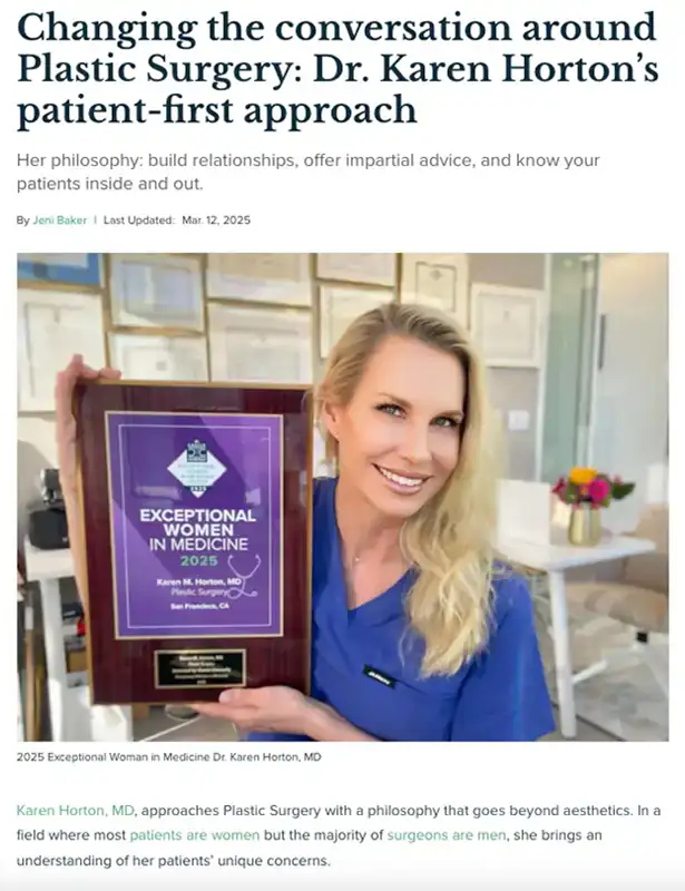 in the media Castle Connolly Article: Changing the conversation around Plastic Surgery: Dr. Karen Horton’s patient-first approach