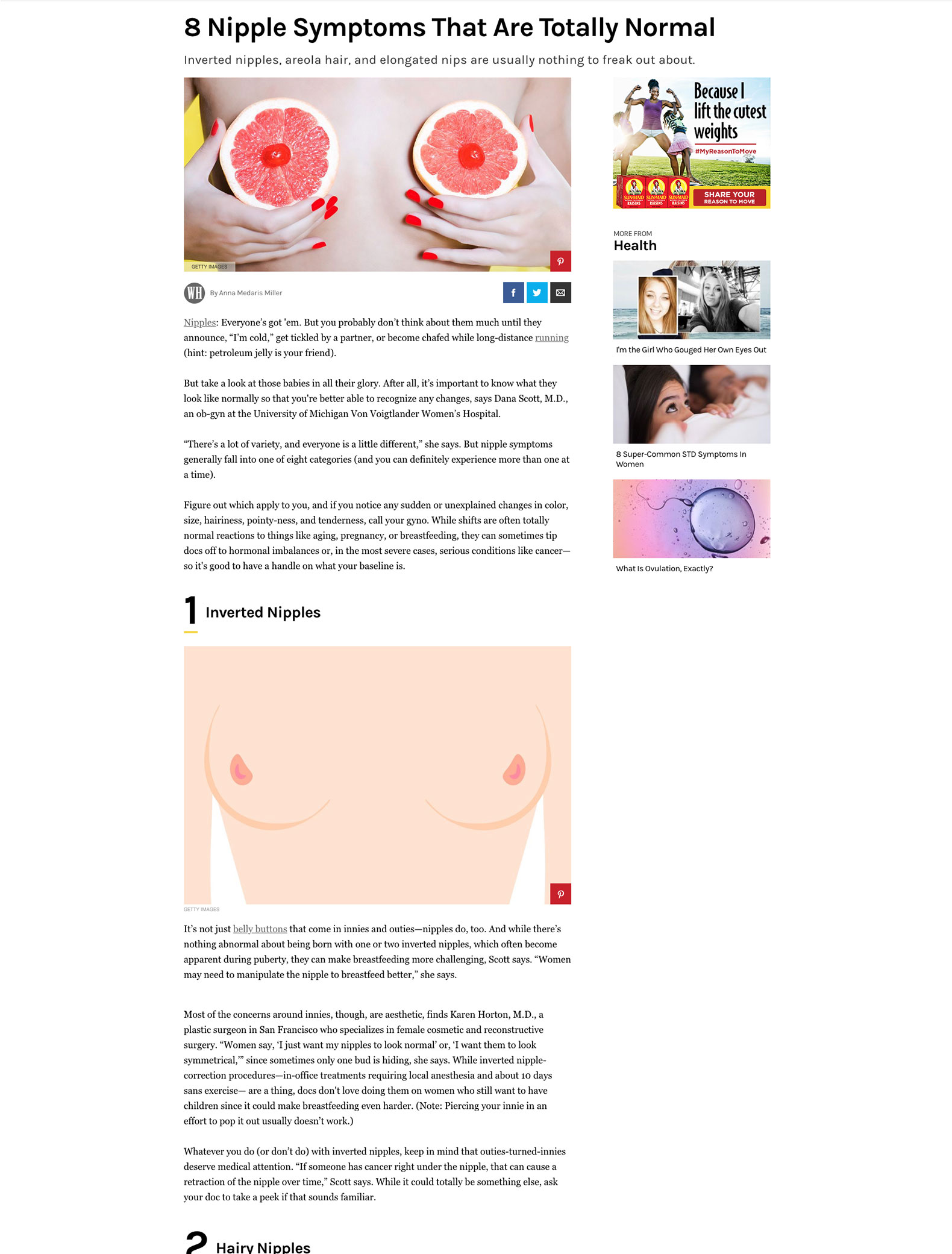 in the media 8 Nipple Symptoms That Are Totally Normal