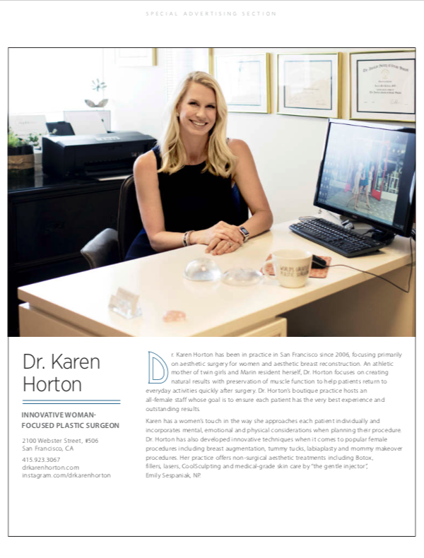 in the media Dr. Karen Horton: Innovative Woman-Focused Plastic Surgeon