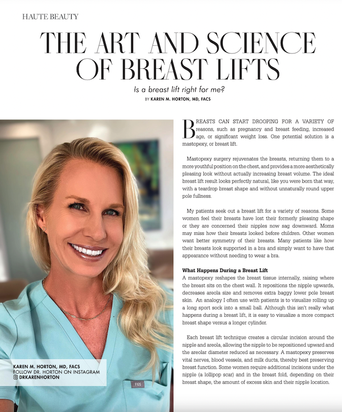in the media The Art & Science of Breast Lifts