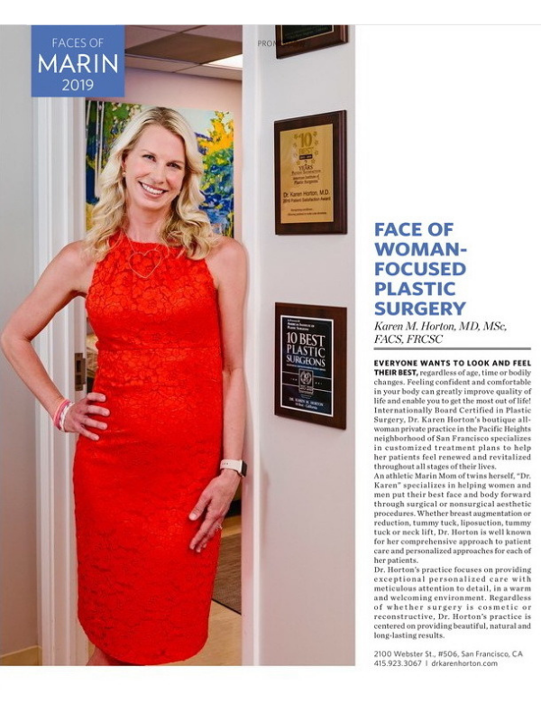 in the media Marin Magazine Feature: Face of Woman-Focused Plastic Surgery