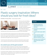 in the media Plastic surgery inspiration: Where should you look for fresh ideas?