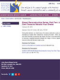 in the media Dr. Horton Discusses Breast Reconstruction In Webinar For Living Beyond Breast Cancer