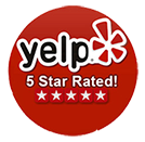 Yelp 5 star rated logo