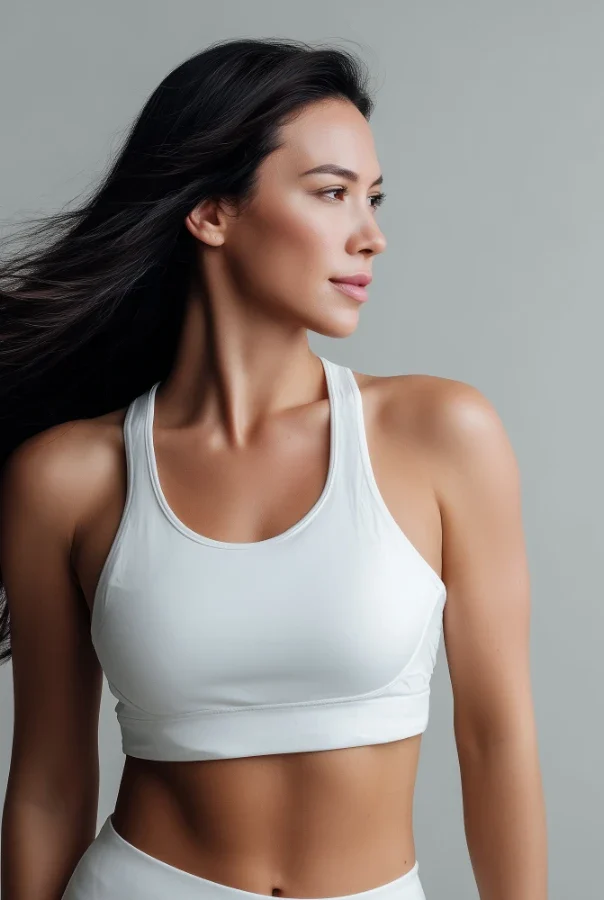 beautiful woman wearing comfortable bra
