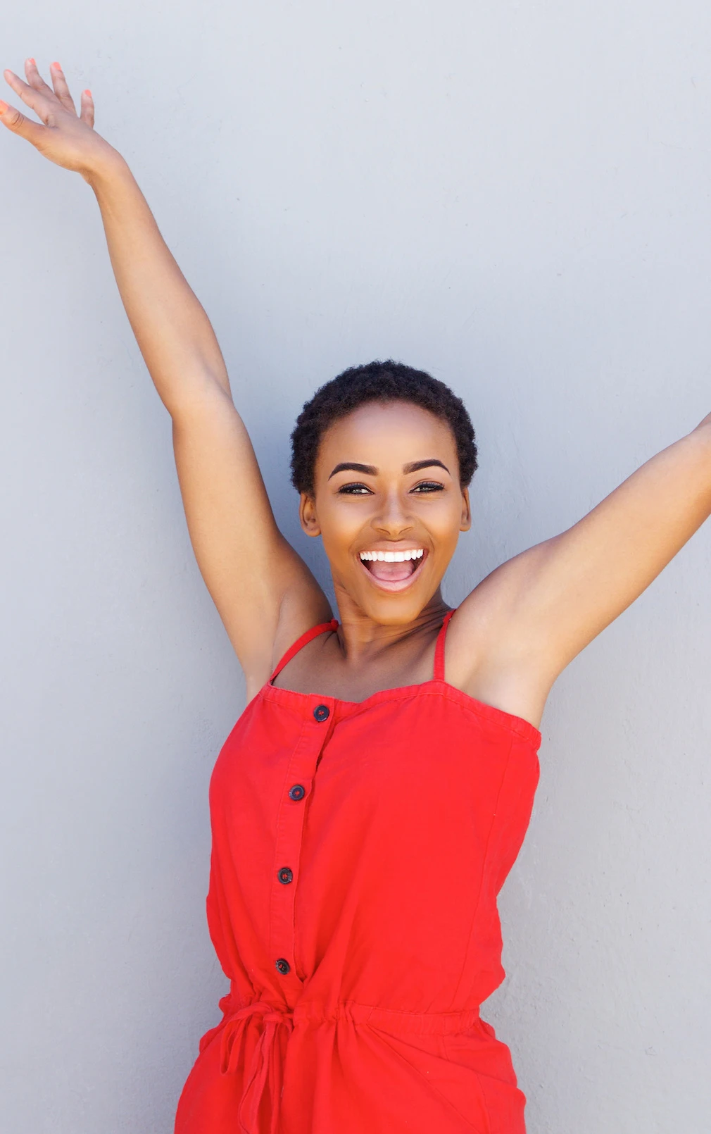 woman with dry underarms after botox for hyperhydrosis