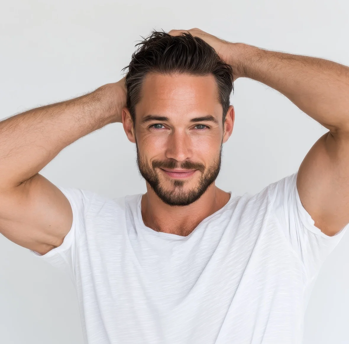 muscular man showing off his arms and chest
