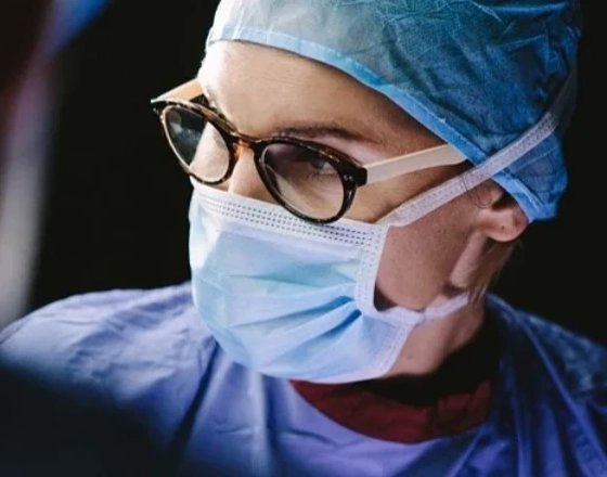 Dr. Horton in the operating room closeup