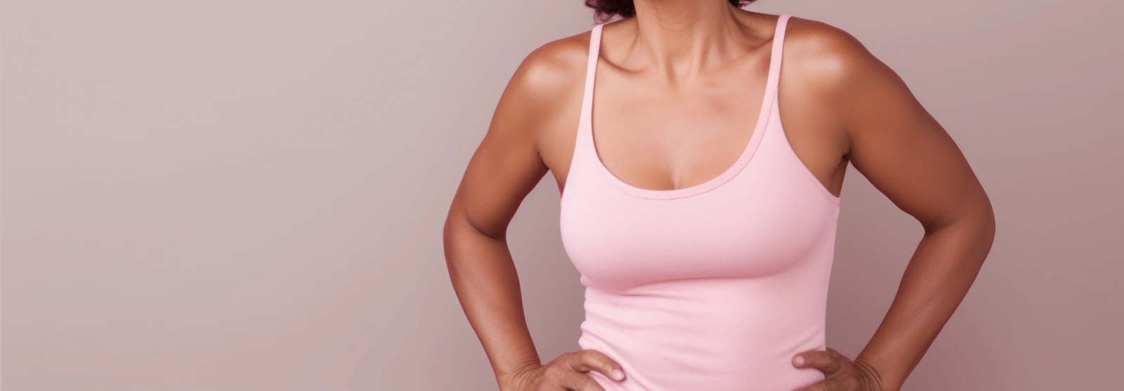 mature woman posing in a tank top