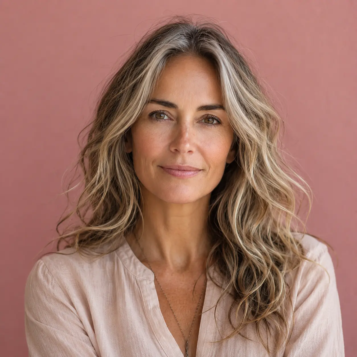 beautiful mature woman looking beautiful and confident