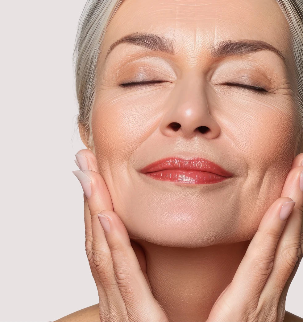 mature woman feeling confident in her skin