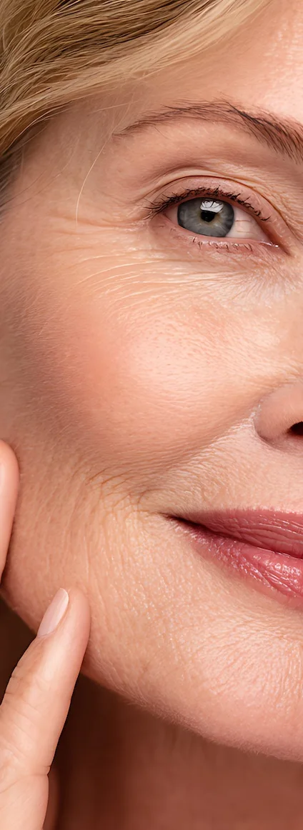 mature woman's face close up