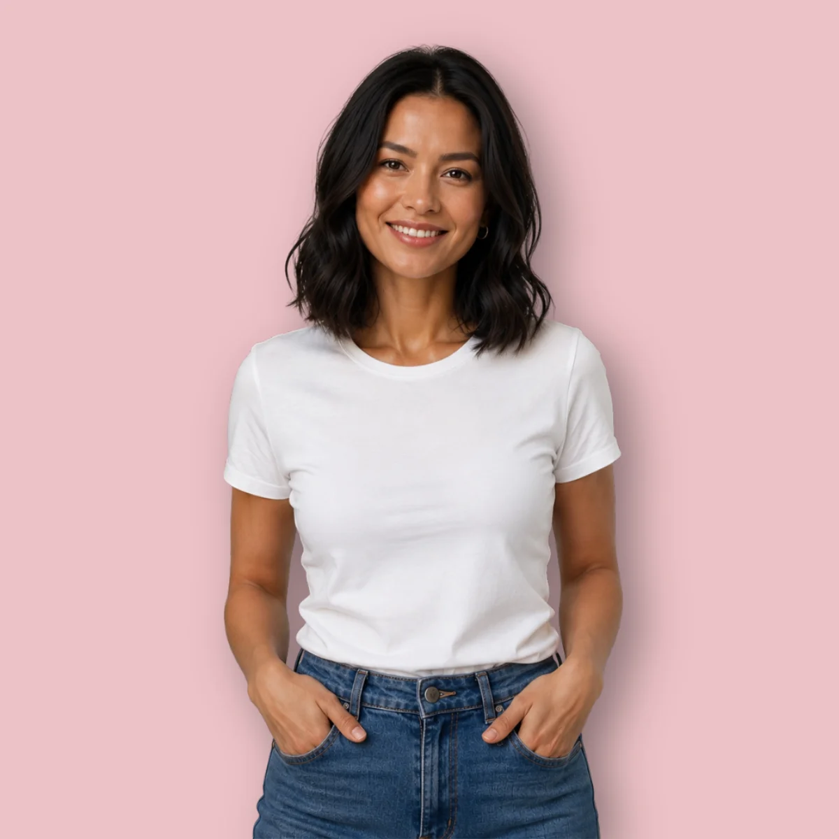 confident beautiful woman posing