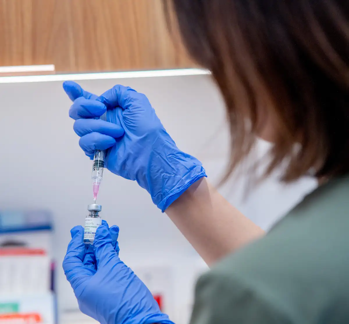 pulling botox into syringe before treatment