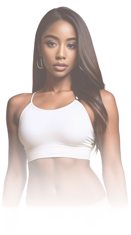 Woman in comfortable bra