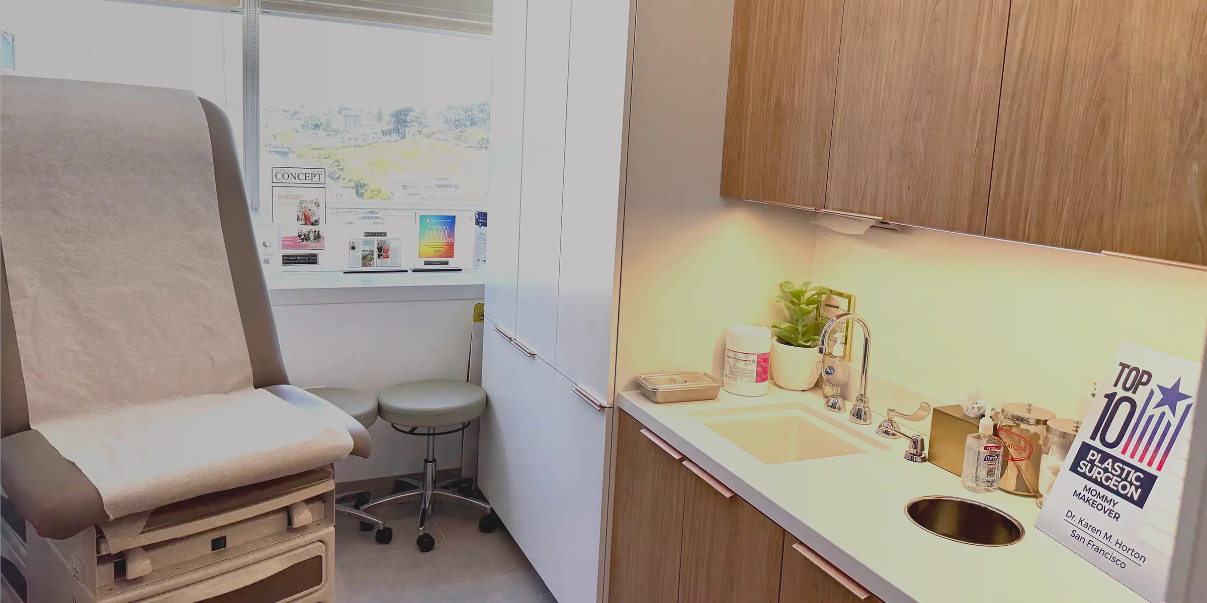 exam room at San Francisco plastic surgery