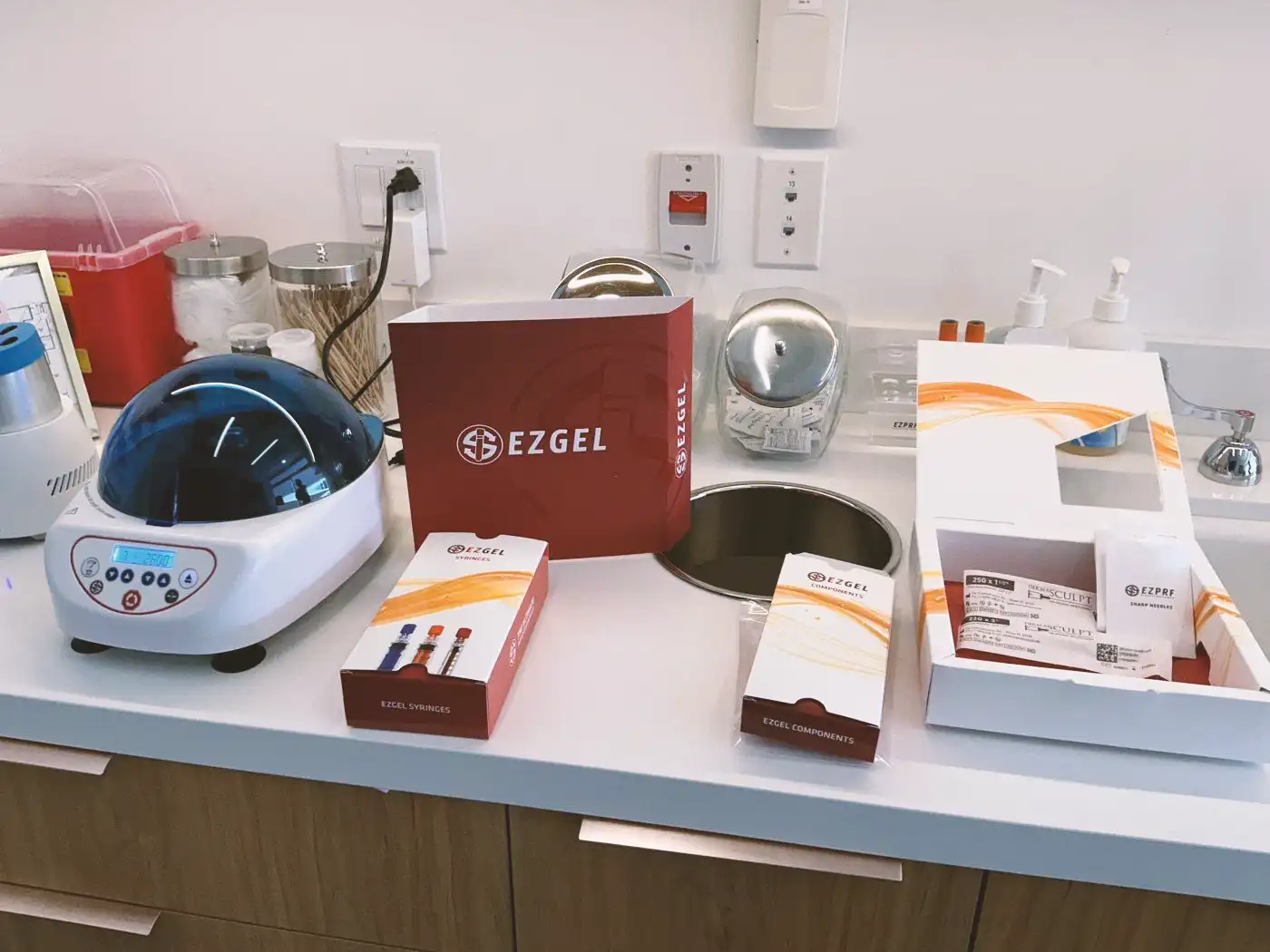 prf ez gel medical devices and setup