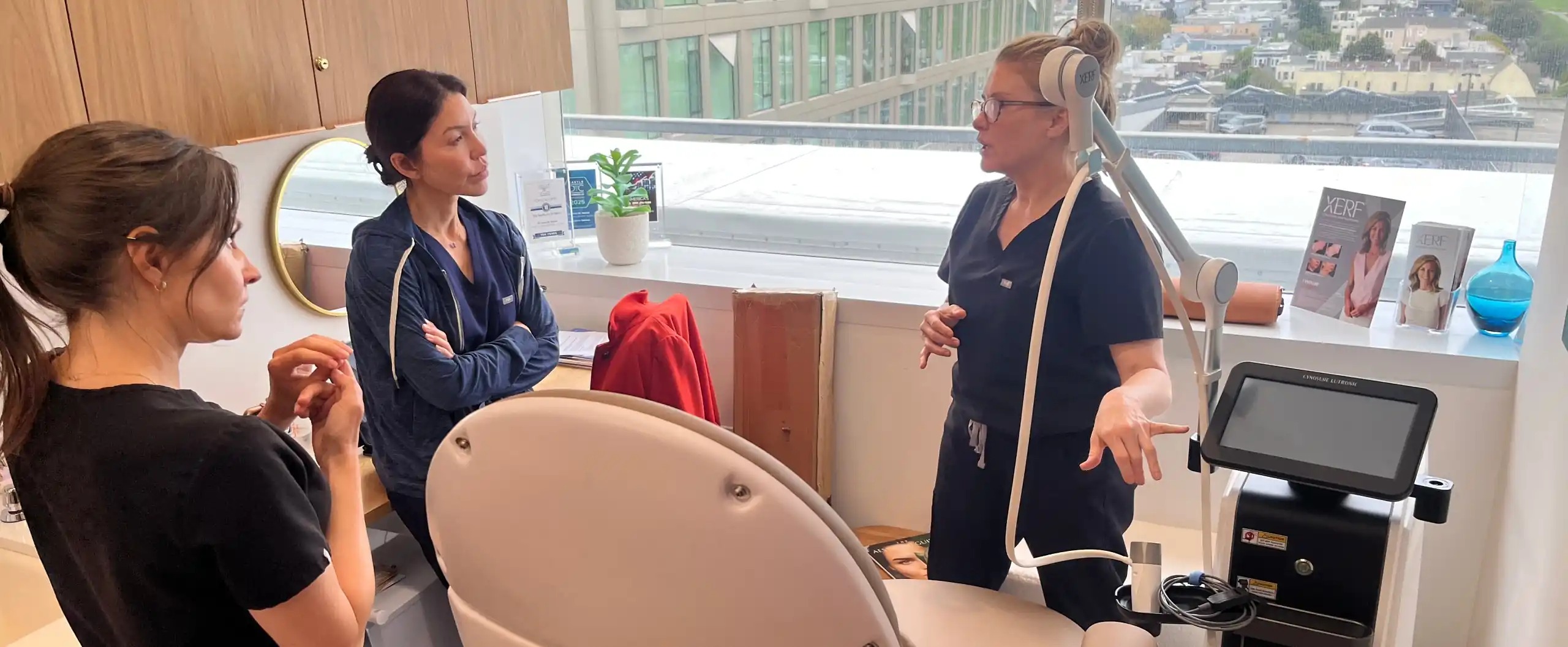 The team standing in the XERF treatment room
