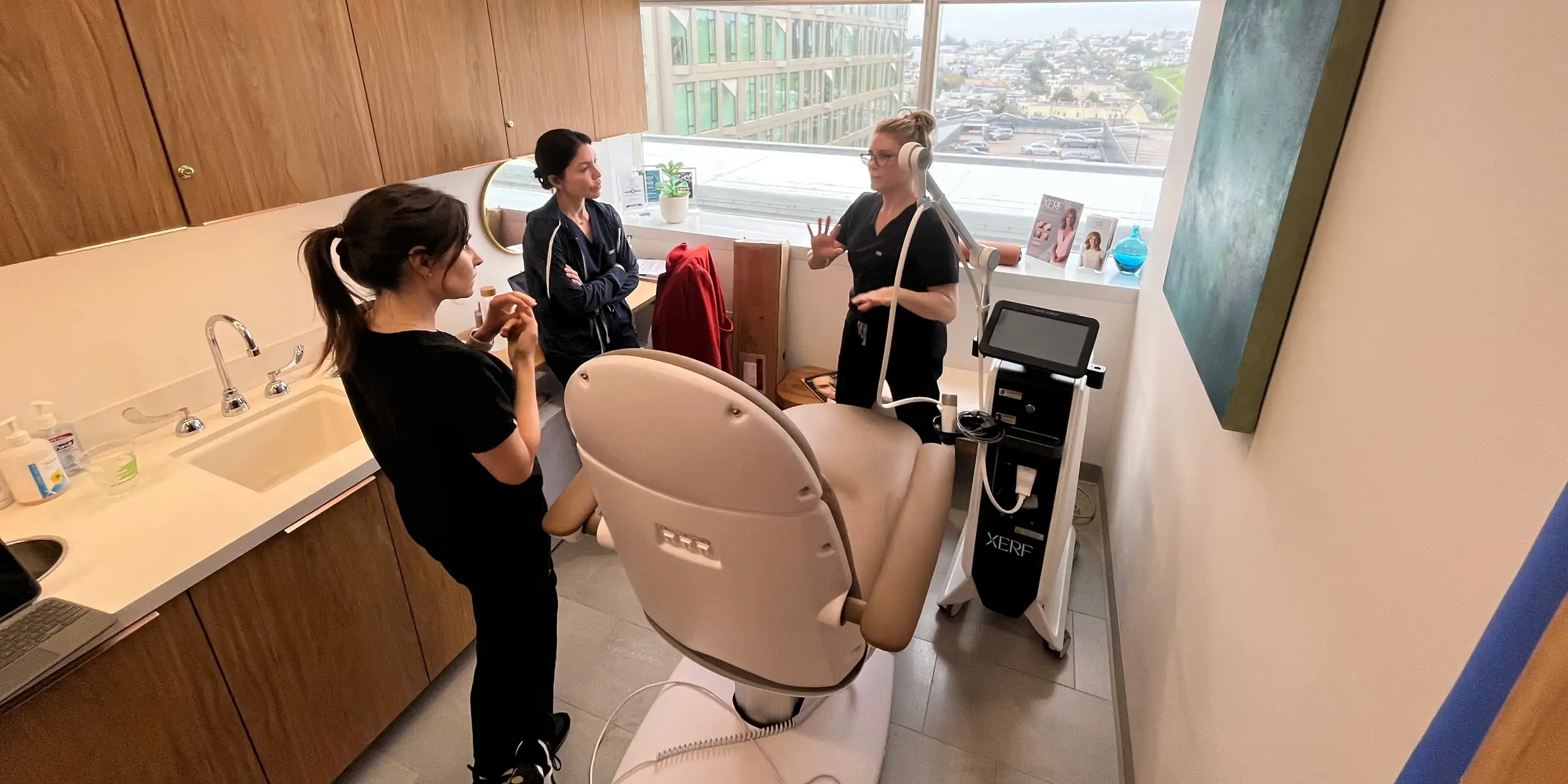 The team standing in the XERF treatment room